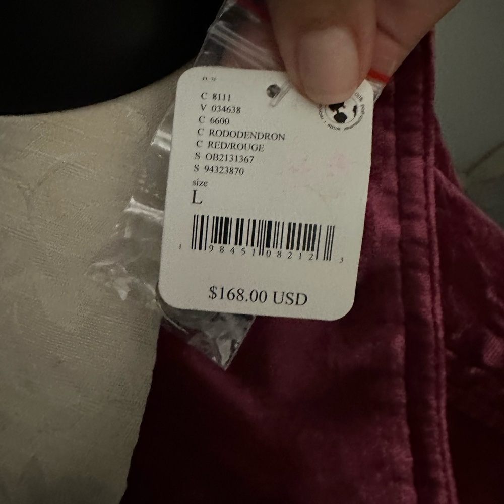 Free People Velvet Button-Down Shirt in Deep Pink - Picture 3 of 3